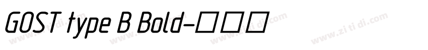 GOST type B Bold字体转换